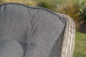Reclining outdoor furniture. Wicker outdoor chairs & footstools from Mountain Weave NZ