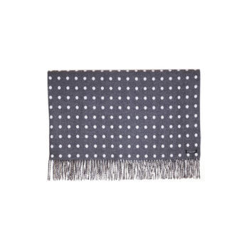 Foxford Lambs Wool - Charcoal & White Spot Throw, Outdoor Furniture accessories NZ