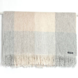 Foxford Mohair Wool - Taupe/Grey Check